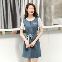 Beautician work clothes female high-end temperament summer health club foot bath technician foot therapy shop beauty salon dress