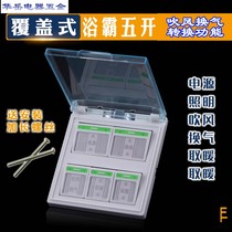 Toilet heating bathroom 5 open switch power supply hair exchangeability conversion Pu Fi open switch anti - splash cover