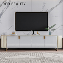 Light luxury new marble Nordic coffee table TV cabinet postmodern simple combination furniture high model room cabinet