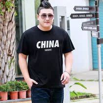 Fat guy plus fat plus size mens clothing Fat man mens extra large fat half-sleeved t-shirt big belly thin top