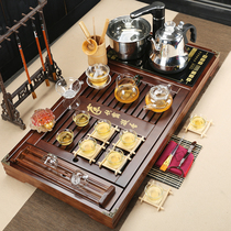 Tea set Household simple solid wood tea tray Tea table Tea sea automatic induction cooker Automatic water supply set of tea ceremony