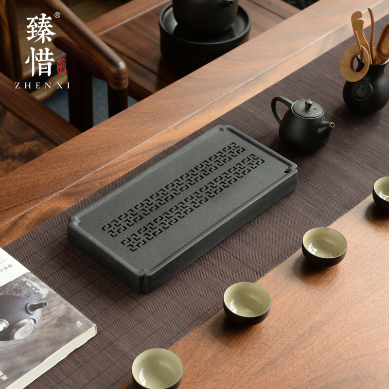 By small precious little rectangle ceramic tea tray was contracted mini home of kung fu tea tray was Japanese water dry tea table