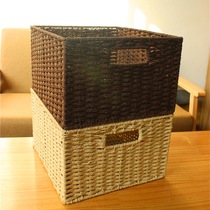Home desktop book storage basket uncovered snacks storage basket underwear socks finishing box wardrobe woven storage box