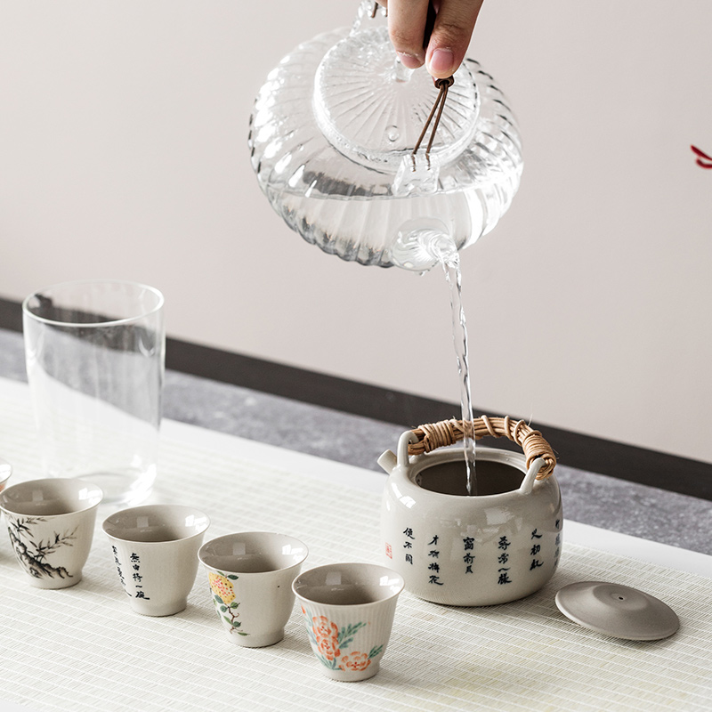 The Self - "appropriate content of jingdezhen write little teapot hand - made of hand - made ceramic teapot suit household tea art restores ancient ways the tea taking