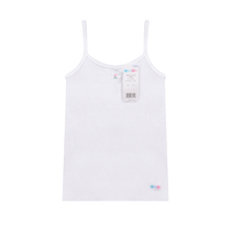 2-piece county is a girl camisole pure cotton bottoming underwear pure white summer thin 3-15 years old girls