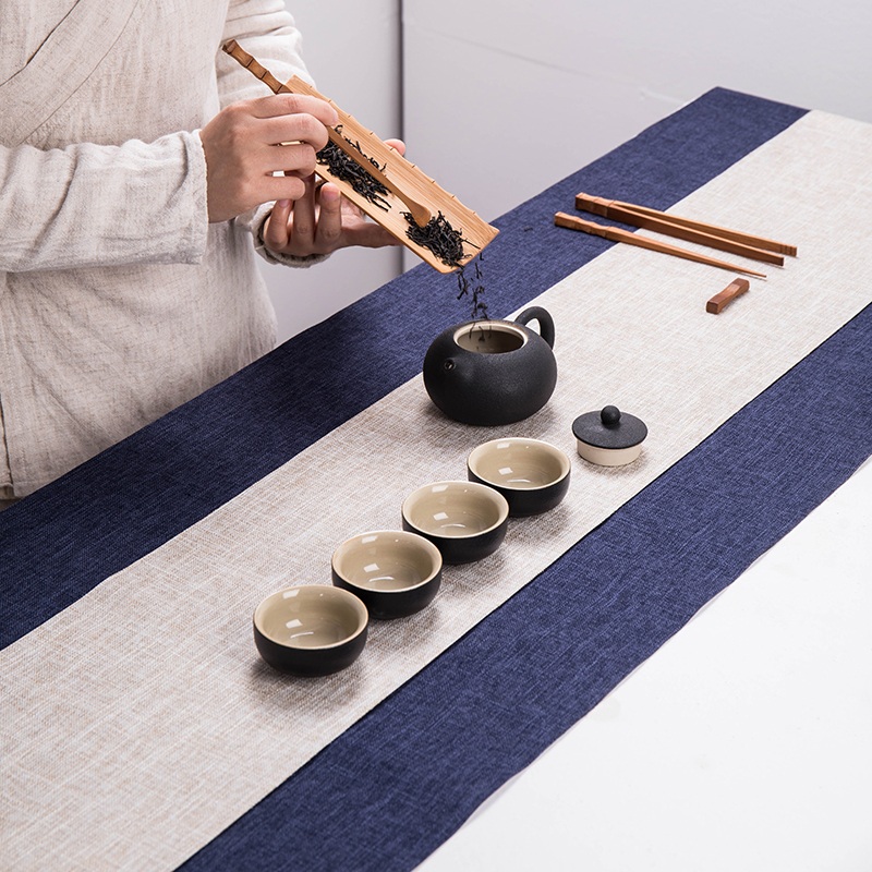 Treasure minister 's flax waterproof tea table flag zen tea shade cotton cloth table XiFangBu mat tea accessories