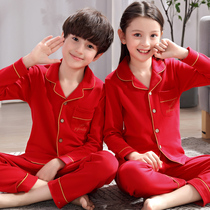 Children's pajamas boy with long sleeves in autumn and winter