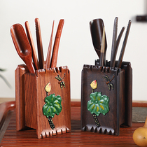 Black sandalwood six gentlemen set kung fu tea ceremony six Gentlemen book Tea tools accessories tea knife tea clip 6 gentlemen