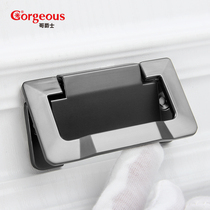 Brother-Jazz Dark Handle Drawer Flat Cabinet Door Invisible Cupboard Door Handle Modern Minima Flat Handle Wardrobe Handle