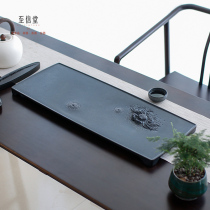To the letter of the master handmade whole piece of natural Wujin Stone tea plate stone Tea Sea Large Black Gold Stone tea table home