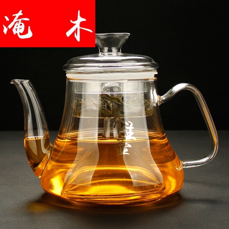 Submerged wood glass steaming pot of a complete set of tea sets with pumping touch electric TaoLu boiled tea stove glass teapot