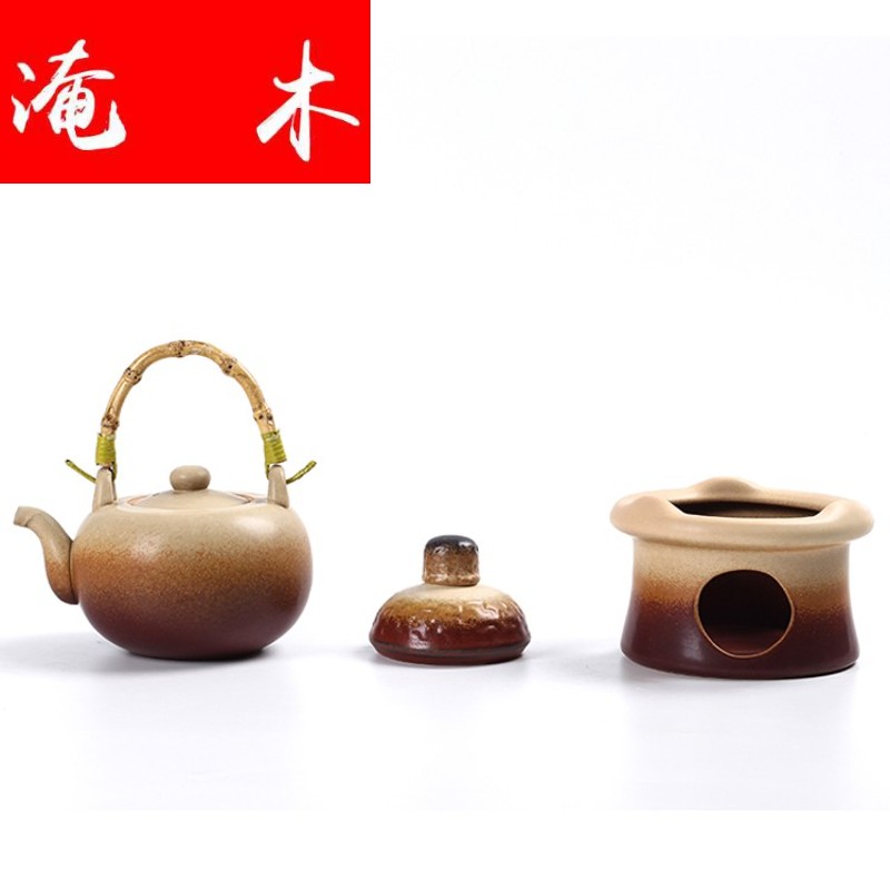 Submerged wood seconds alcohol furnace boiling tea stove cooking pot of tea of household ceramic teapot alcohol lamp electric kettle furnace