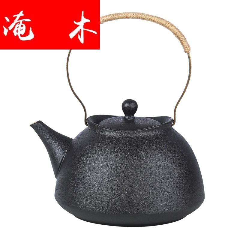 Flooded wood volcano glaze health cooked this ceramic teapot tea is tea kettle girder white clay pot kettle quality goods