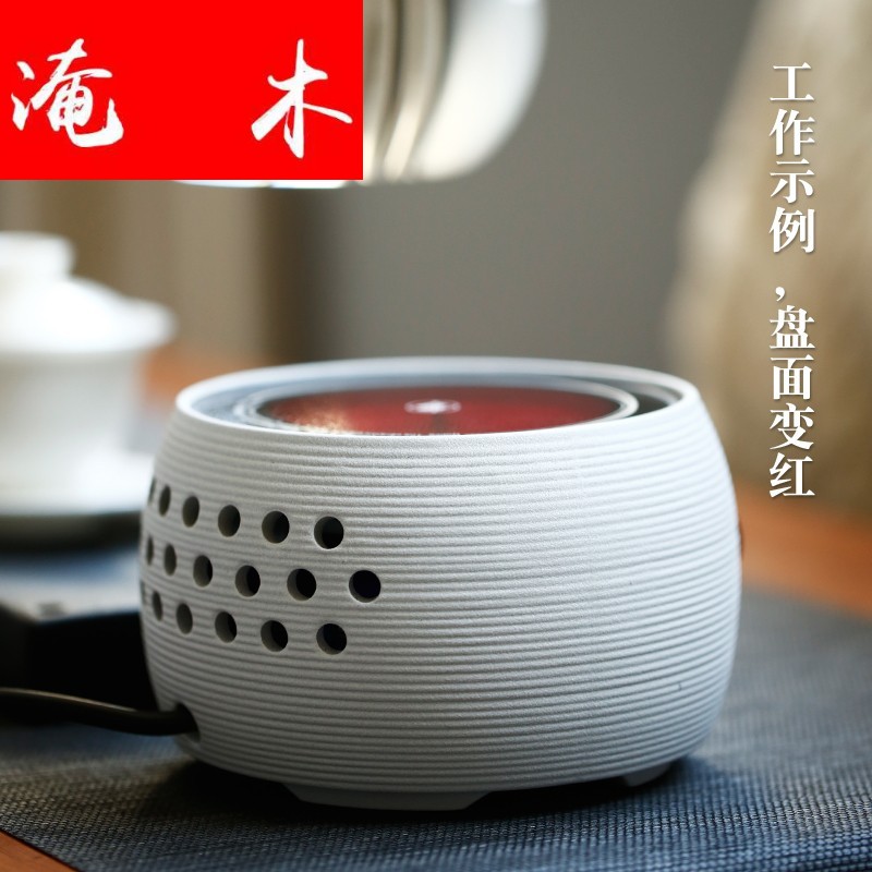 Submerged wood, white pottery TaoLu boiled tea machine mini small office household glass pot furnace iron pot of tea stove light waves