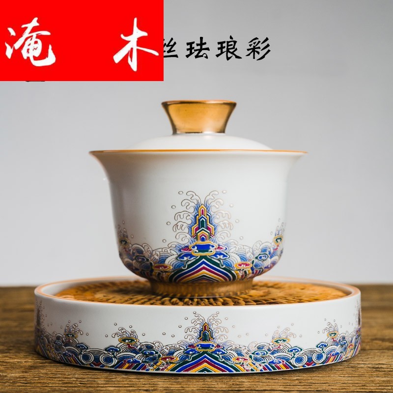 Submerged wood colored enamel porcelain teacup master cup single cup big fair sample tea cup a cup of tea XiCha kung fu tea set