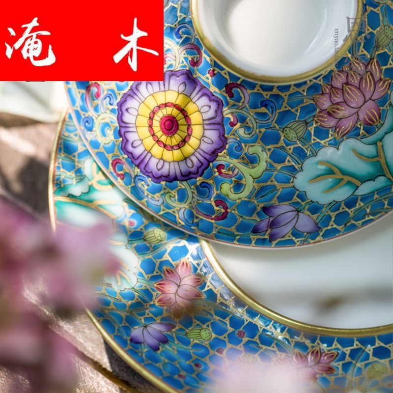 Submerged wood capacity up enamel see colour tureen jingdezhen ceramic manual three bowl kung fu tea cups