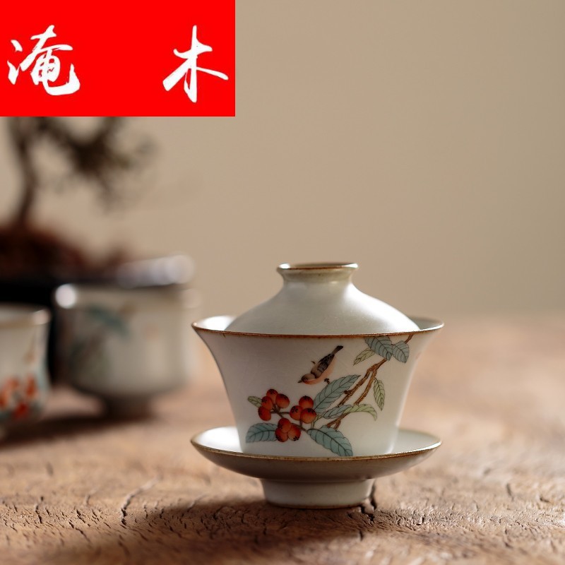 Flooded your up hand - made wood only three tureen kung fu tea cups slicing can raise jingdezhen checking ceramic three mercifully Taiwan mercifully