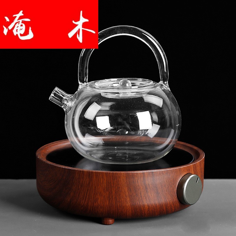 Submerged wood glass cooking pot boiling tea machine electricity TaoLu tea home cooking small glass teapot tea stove temperature'm