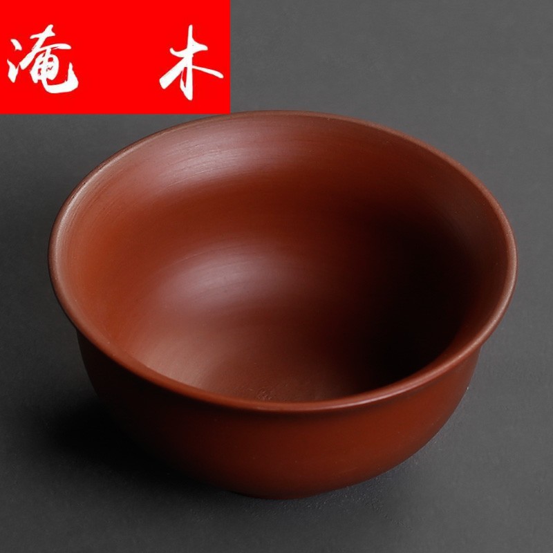 Submerged wood gourd ladle of master cup product of simple kung fu tea yixing purple sand cup single cup small tea cup and character