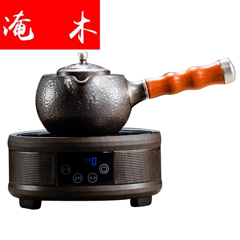 Submerged wood tasted silver gilding craft ceramic boiling tea tea is a Japanese side the pot of tea teapot TaoLu household electric electricity