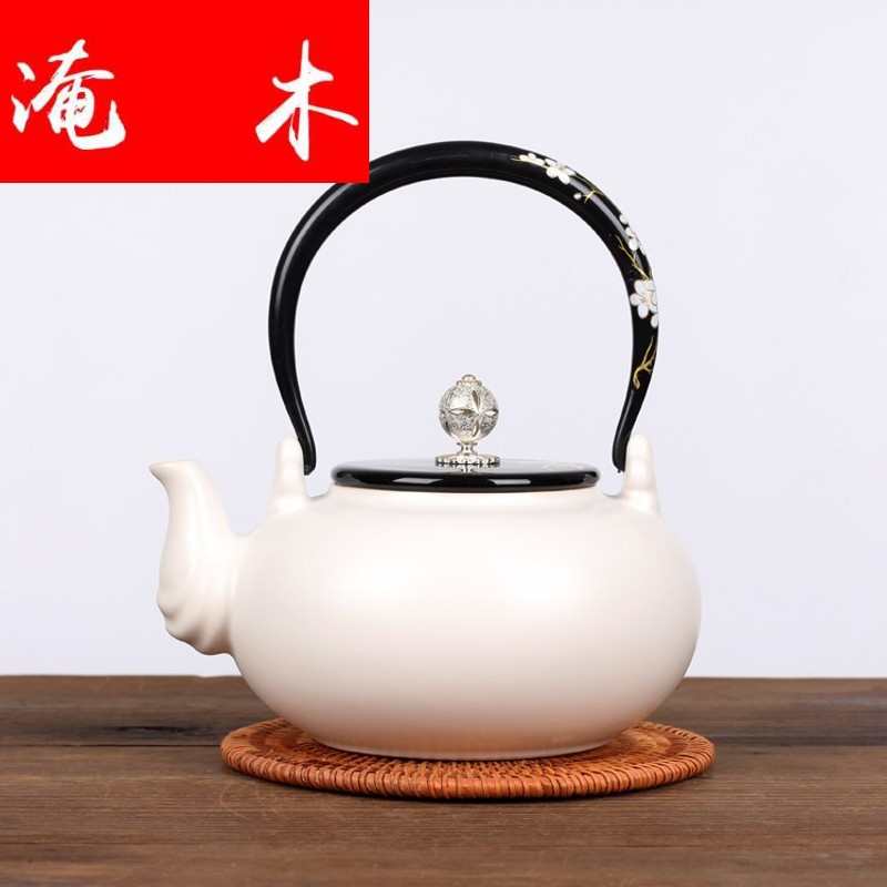 Submerged wood soda glaze white clay pot teapot girder clay POTS to boil tea kettle electric TaoLu special high temperature resistant ceramic