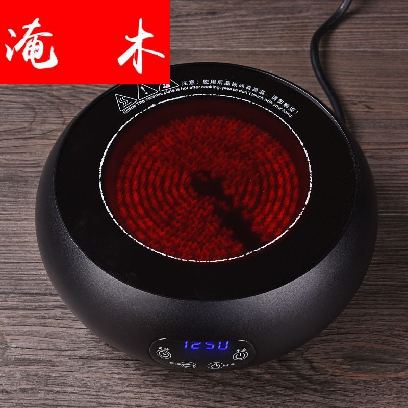 Flooded wood more heat resistant glass tea set suit household electric teapot the boiled tea, the electric TaoLu pu 'er tea steamer