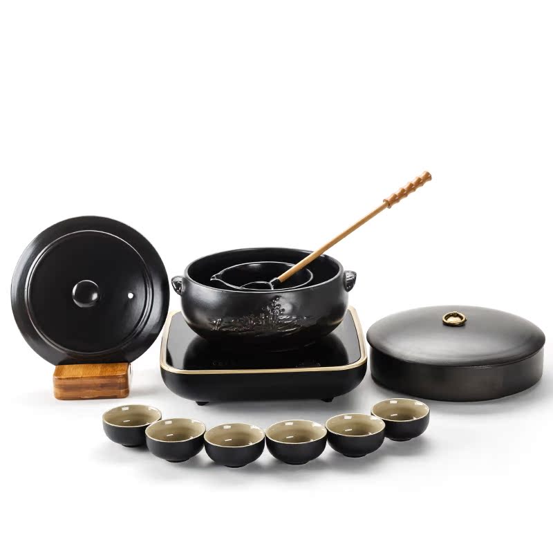 NiuRen household ceramics boiling tea ware bowl with boiling kettle black tea pu 'er automatic tea stove electric TaoLu suits for