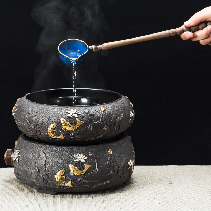NiuRen cast iron pot of electric heating the boiled tea, the electric TaoLu boiled tea bowl points, kung fu tea set household of Chinese style