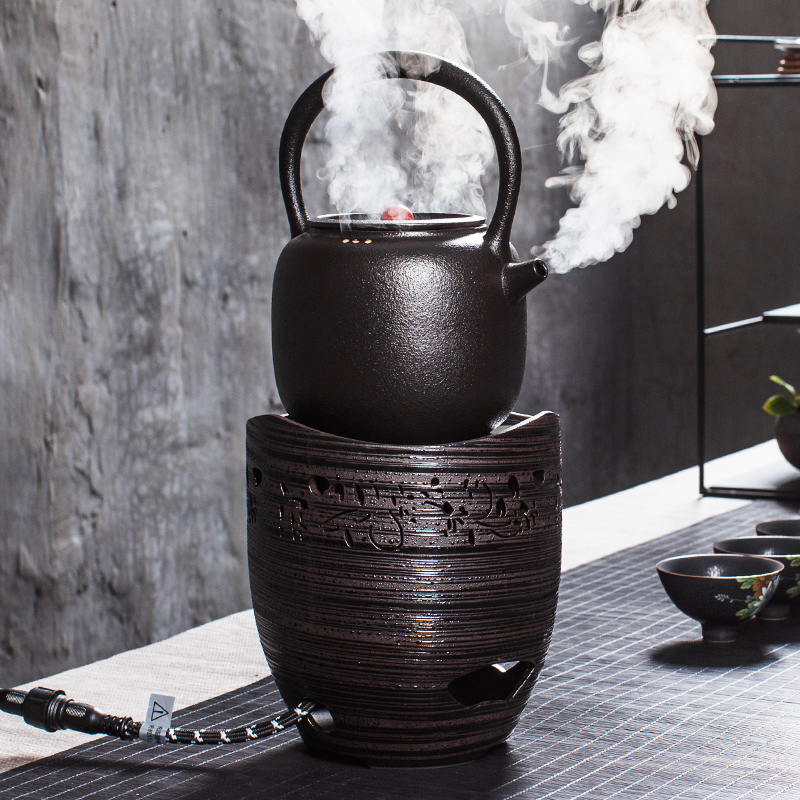 TaoLu NiuRen electricity boiling tea ware ceramic tea stove black tea black pottery tea electric jug kettle home outfit