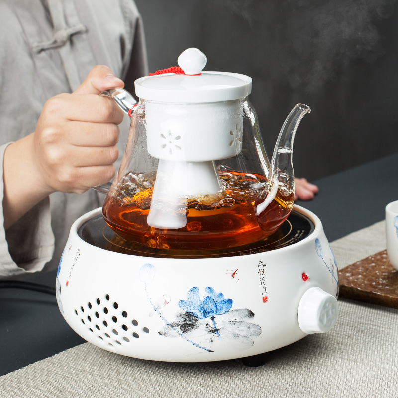 NiuRen household glass teapot black tea the boiled tea, the electric TaoLu boiled tea kettle boil water filtration teapot suits for