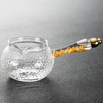 Bull Jen Japan Style Gold Foil Public Cup Glass Fair Cup Thickened Heat Resistant Side Treat Tea Sea Sub-Tea Instrumental Big Number Korn Tea Furniture