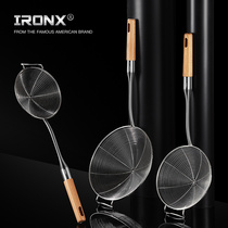 ironx large leaking spoon Home Kitchen Fried Wicker Hedge 304 Stainless Steel Fire Pan Shop With Hook filter mesh Scoop Noodles
