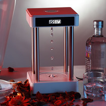 Magic Countergravity Time Sand Leak Black Tech Drop Back Clock Creative Personality Birthday Gift Items Swing Pieces