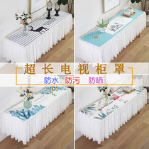 TV cabinet cover Dust cover TV cabinet cover Towel cover cloth Fabric lace European pastoral rectangular tablecloth Shoe cabinet cover