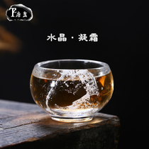 Tangzhan white porcelain jade porcelain tea cup Ding kiln large tea cup glass glass glass glass Jade Master Cup Single Cup Kung Fu Tea Cup Cup