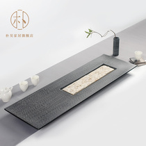 Pu Hao whole stone tea tray Tea set Household Wu Jinshi tea tray Kung Fu tea sea Simple modern personality tea table