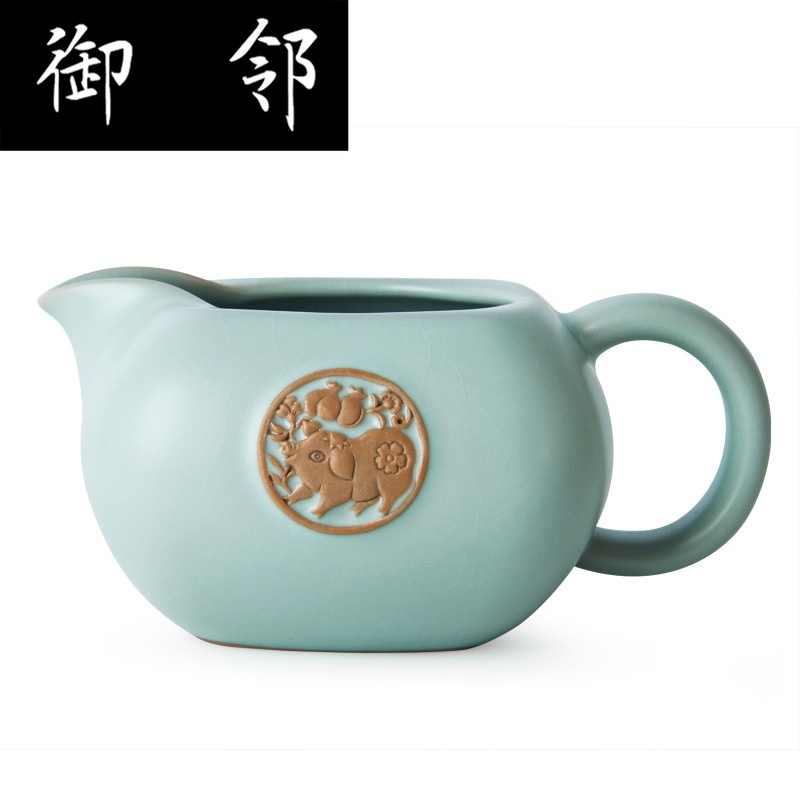 Dd authentic your up tea sets pig year zodiac money box limited edition of its ehrs teapot half group (azure)