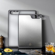 Japan Tai Fu Gao 304 stainless steel chopping board thick kitchen leak-proof cutting board with handle home kneading panel