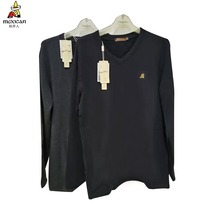 Scarecrow underwear men mens model thick autumn and winter plus velvet hair warm One Piece V neck top base shirt 219774