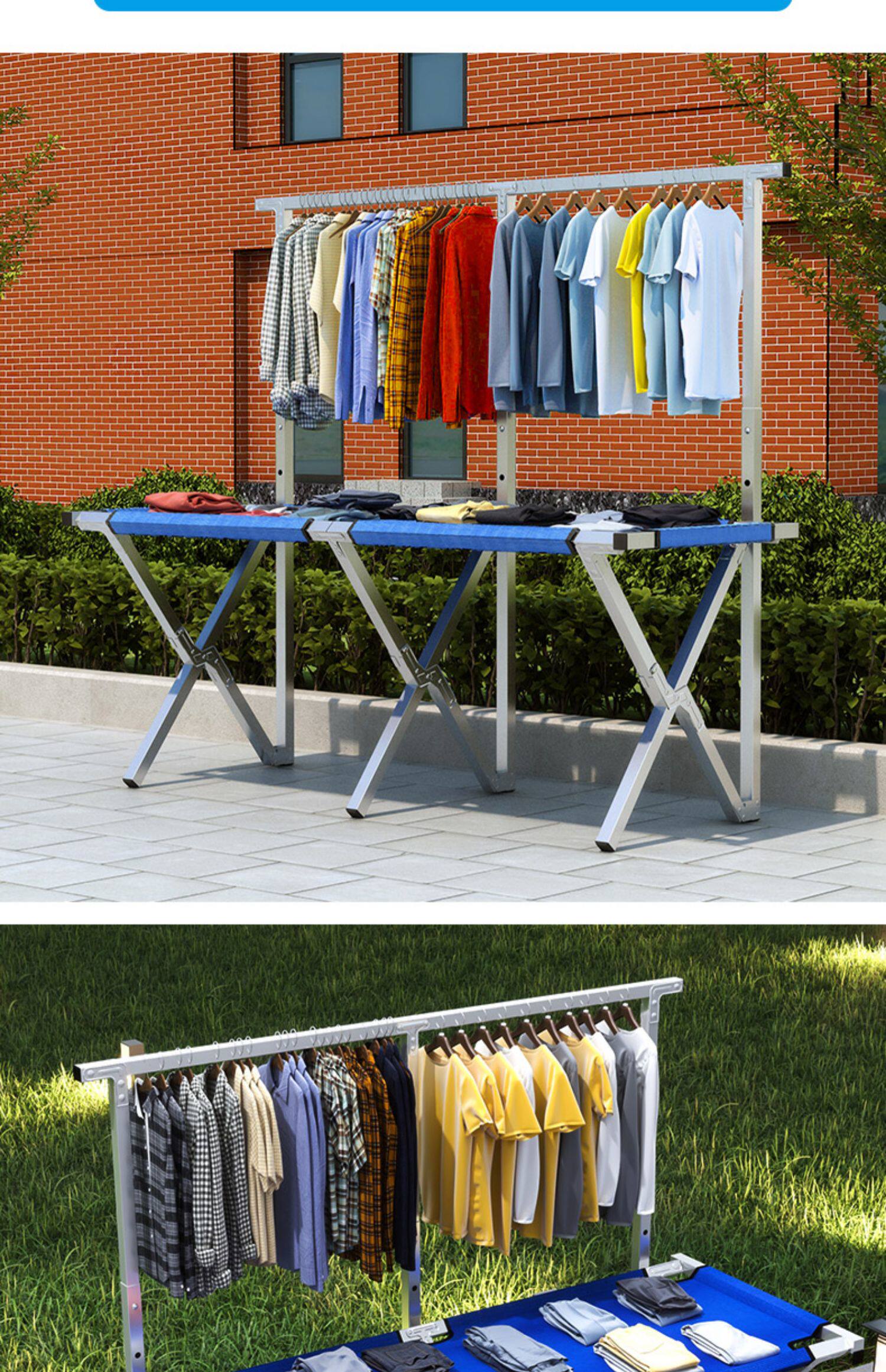 地摊架子摆货架便携折叠摆摊地摊桌子摊位地推神器夜市移动摆摊布