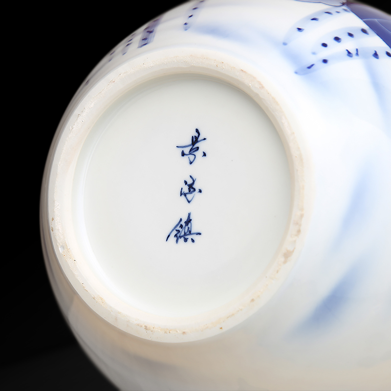 Hand - made porcelain of jingdezhen ceramics vase jasper scent pomegranate bottles of Chinese style household high - grade mesa furnishing articles