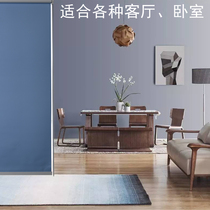 Punch-free curtain curtain curtain partition shading lifting roller blind sun protection full shading hand pull lift household