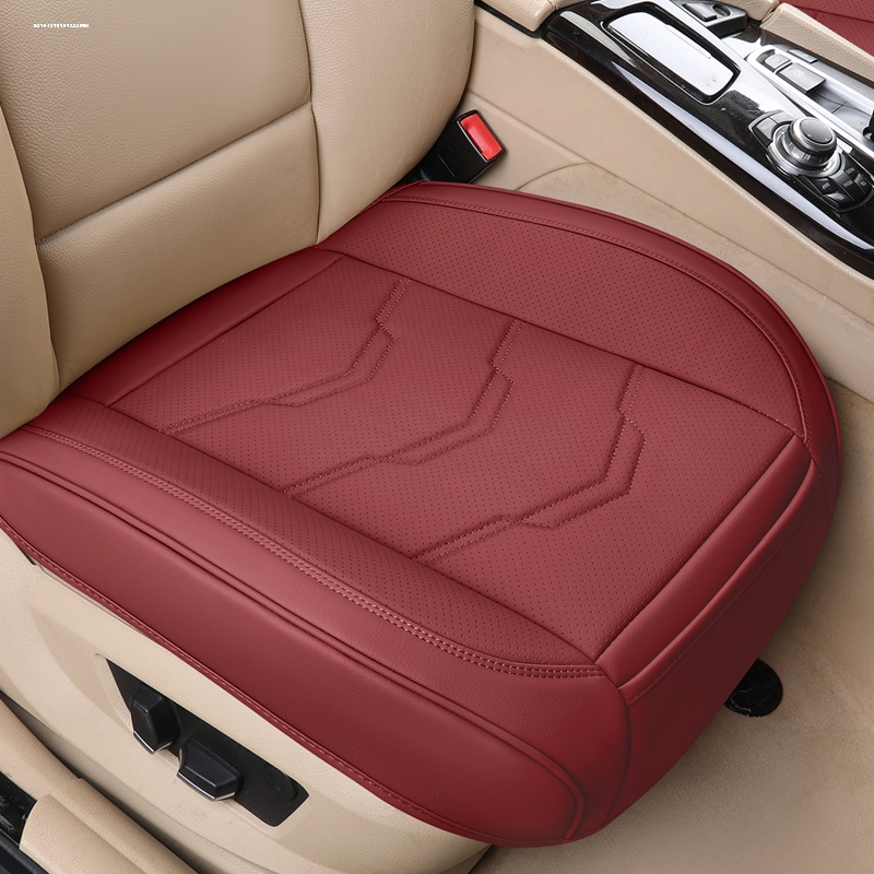 Single car seat cushion without backrest four seasons universal front row main driver's seat cushion leather seat cover single piece