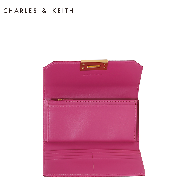 CHARLES&KEITH 长款钱包 CK2-10770029 女包 搭扣钱包卡包产品展示图3