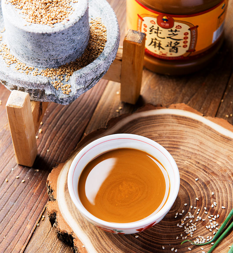 中澜传统石磨纯芝麻酱1000g 家庭用凉拌菜热干面调料酱火锅蘸料功效3