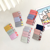 6 packs of sweet fabric small hairpins Female Korean adult hairpin clip headdress childrens word clip bangs edge clip