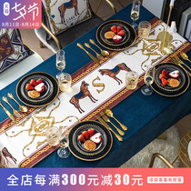 Light luxury tablecloth Nordic dining table cloth long modern simple coffee table cloth American European high-end luxury cover cloth