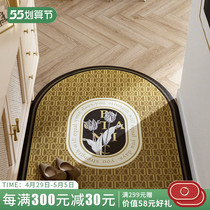 Monet garden light and luxurious in doormat Doormat Cushion Free Leather Ground Mat Waterproof Non-slip Mat Doorway Mat