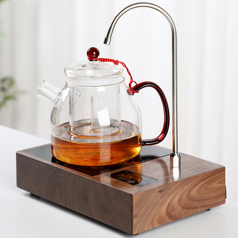 Walnut automatic water machine electricity TaoLu boiling tea ware glass teapot household small.mute tea stove suits for