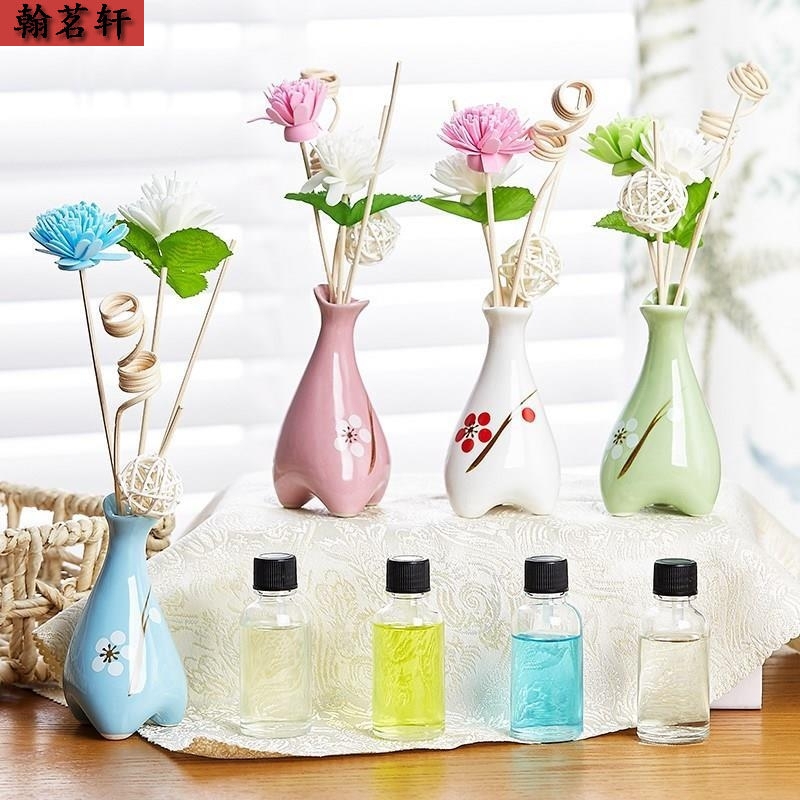 Ceramic floret bottle place small and pure and fresh toilet adornment beautiful antique bottles she mantra home fashion contracted